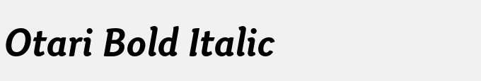 Otari Bold Italic